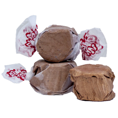 Taffy Town’s Chocolate taffy candy in rich brown - whipped chocolate salt water taffy with a smooth cocoa flavor.